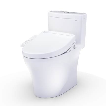 Toto Aquia IV WASHLET S2 One-Piece Toilet Elongated Comfort Height 1.28 GPF/0.9 GPF - Plumbing Market