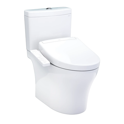 Toto Aquia IV WASHLET S2 Two-Piece Toilet Elongated Standard Height 1.28 GPF/0.9 GPF - Plumbing Market