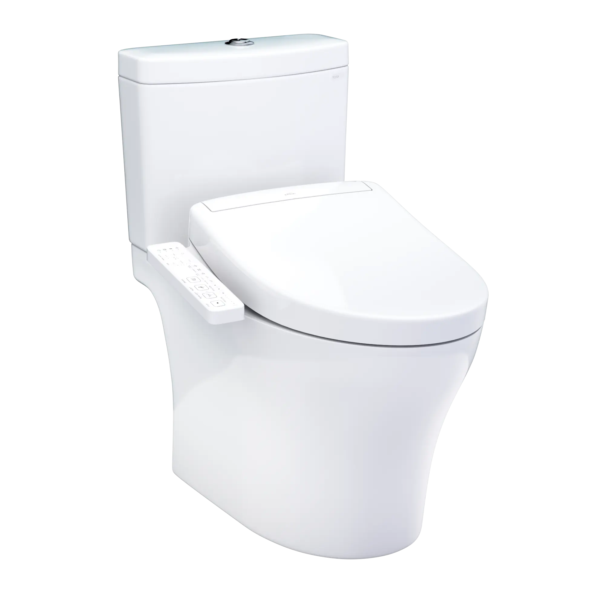 Toto Aquia IV WASHLET S2 Two-Piece Toilet Elongated Standard Height 1.28 GPF/0.9 GPF - Plumbing Market