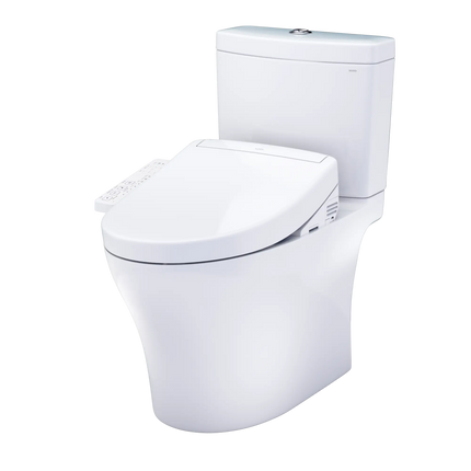 Toto Aquia IV WASHLET S2 Two-Piece Toilet Elongated Standard Height 1.28 GPF/0.9 GPF - Plumbing Market