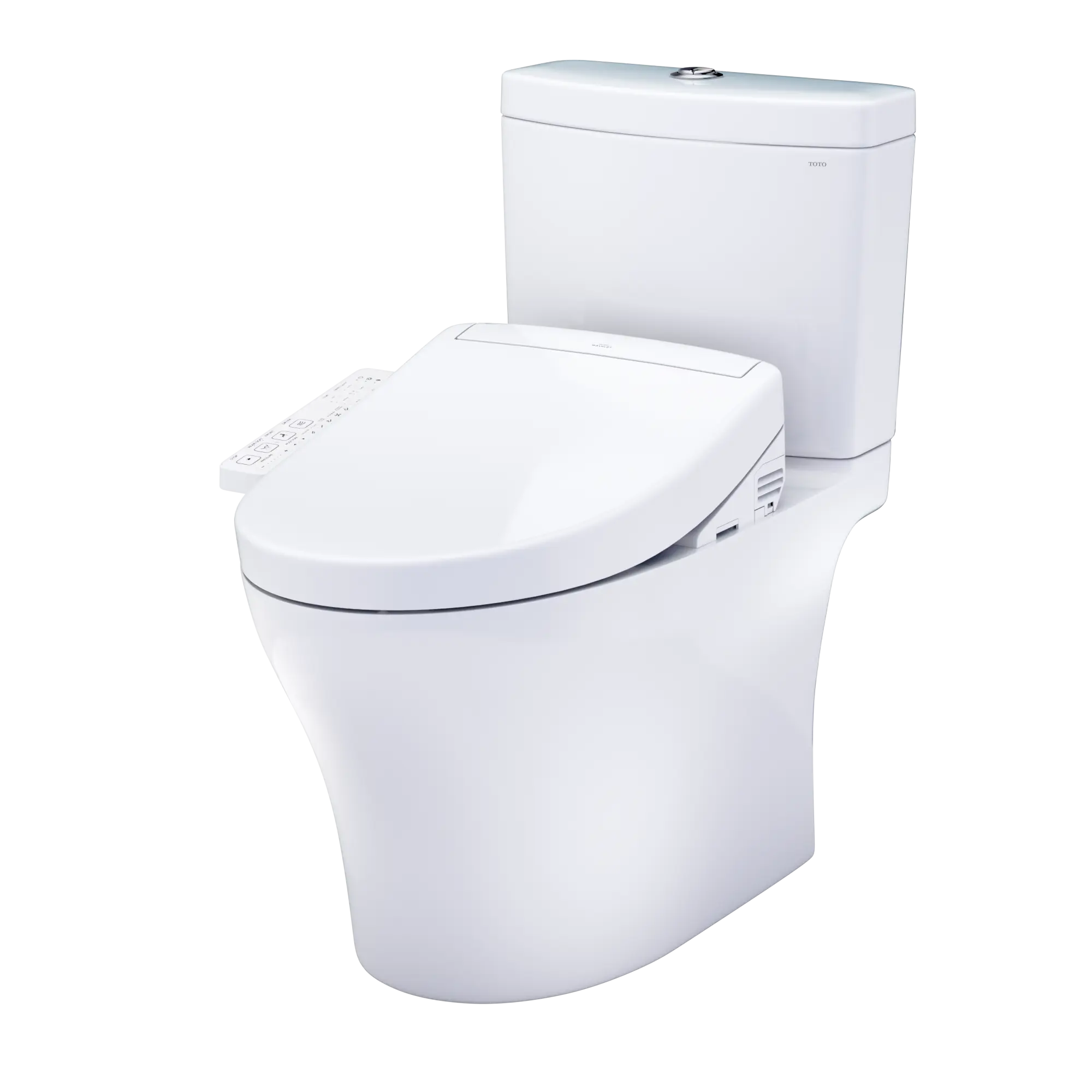 Toto Aquia IV WASHLET S2 Two-Piece Toilet Elongated Standard Height 1.28 GPF/0.9 GPF - Plumbing Market