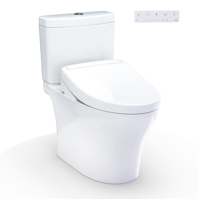 Toto Aquia IV WASHLET S5 Two-Piece Toilet 1.28 GPF/0.9 GPF Universal Height - Plumbing Market
