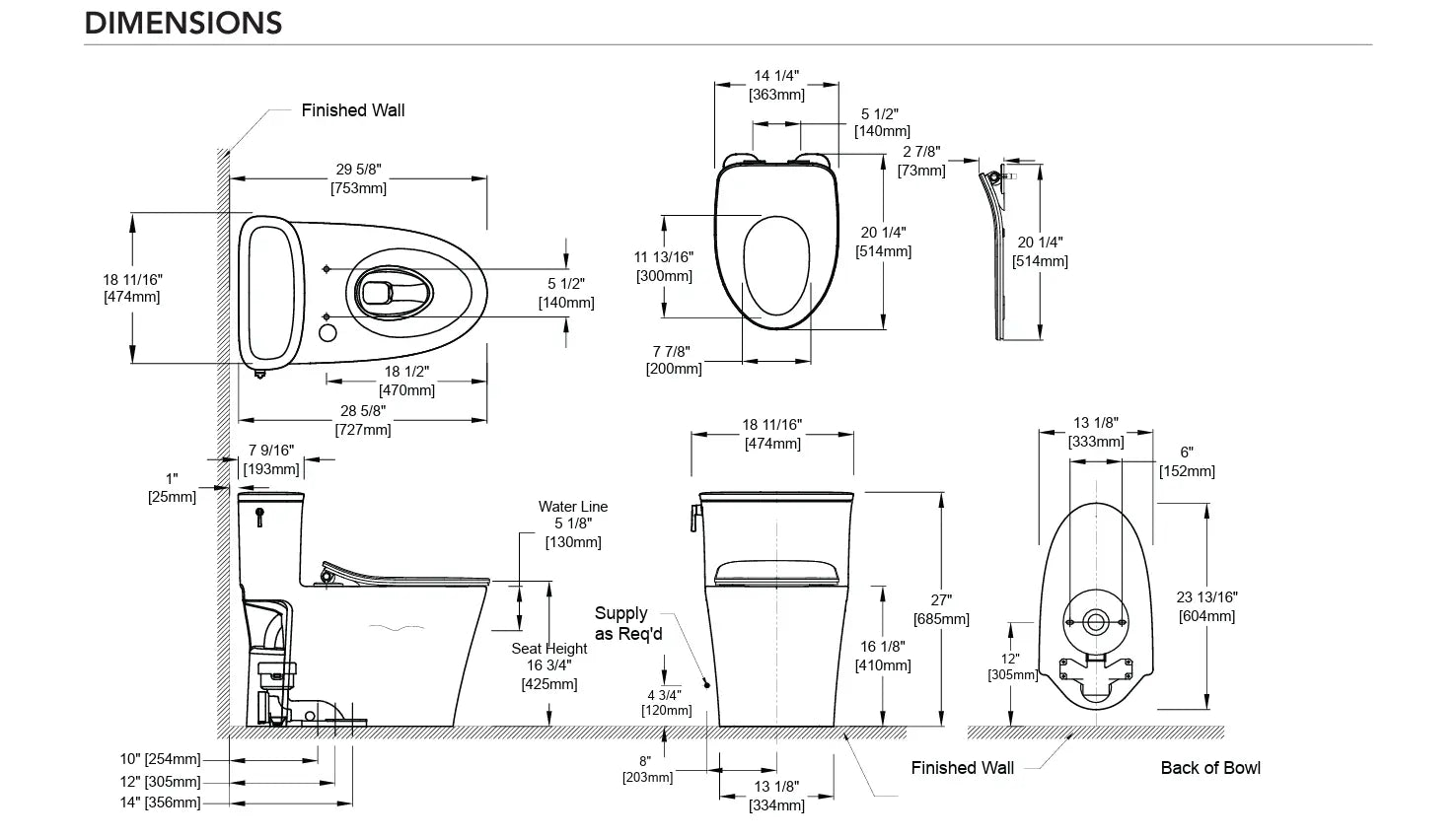 Toto Aurora One Piece Comfort Height Elongated Toilet With Soft Close Seat - Plumbing Market