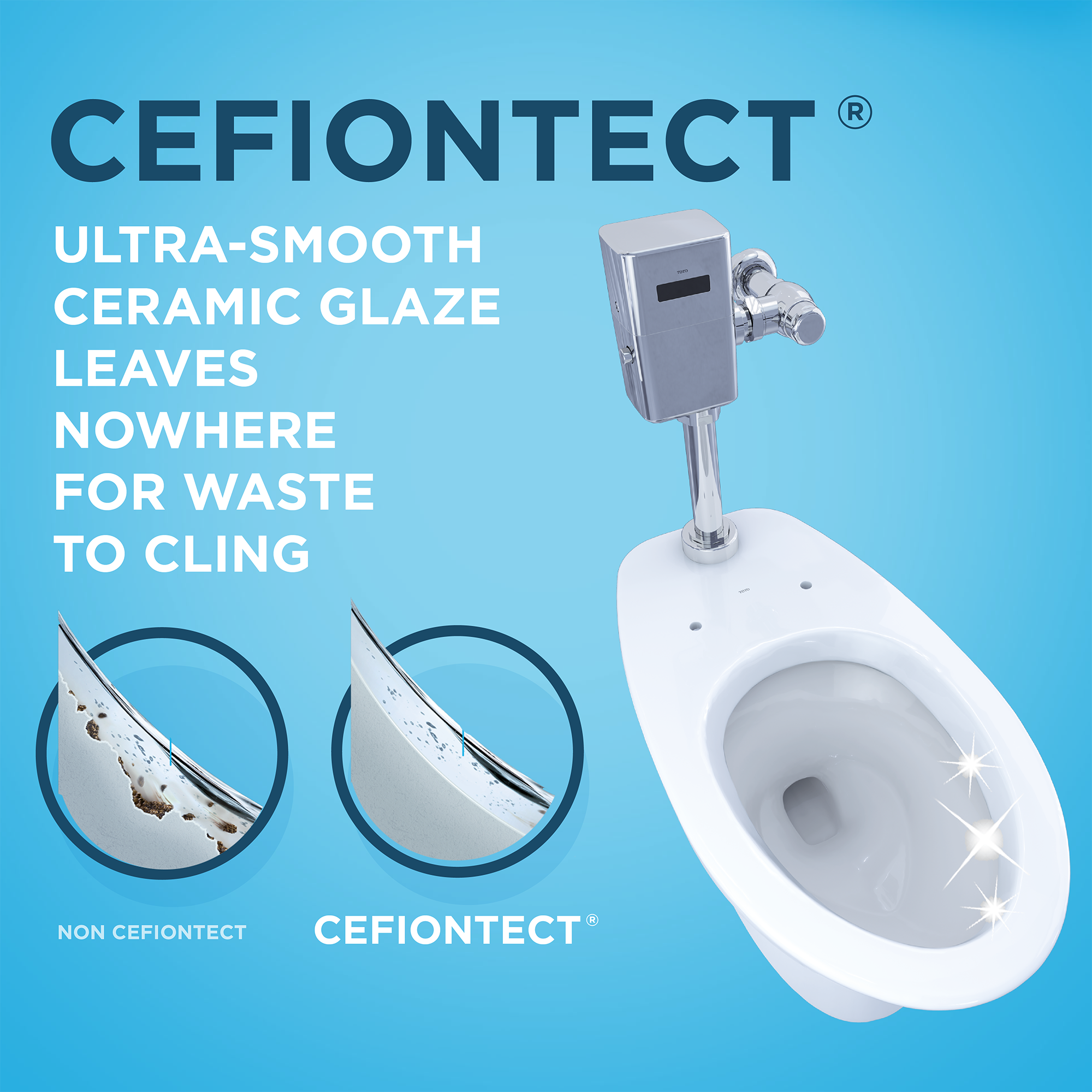 Toto Commercial TORNADO FLUSH, Top Spud Floor Mounted Toilet Universal Height, CEFIONTECT - Plumbing Market