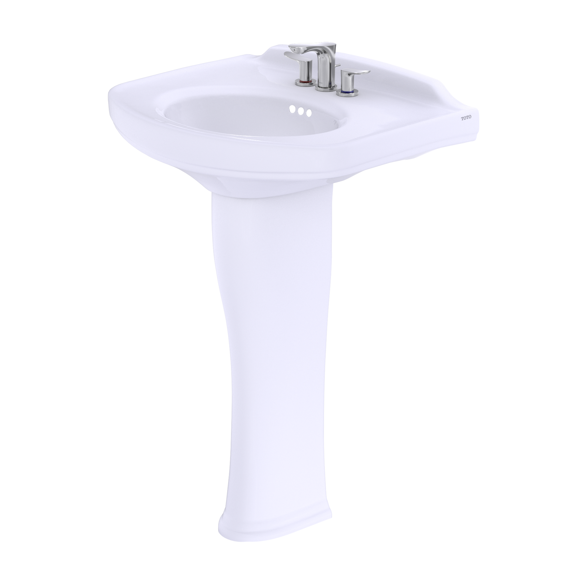Toto Dartmouth 24-1/4" x 18-1/4" Pedestal Lavatory Sink LPT642 - Plumbing Market