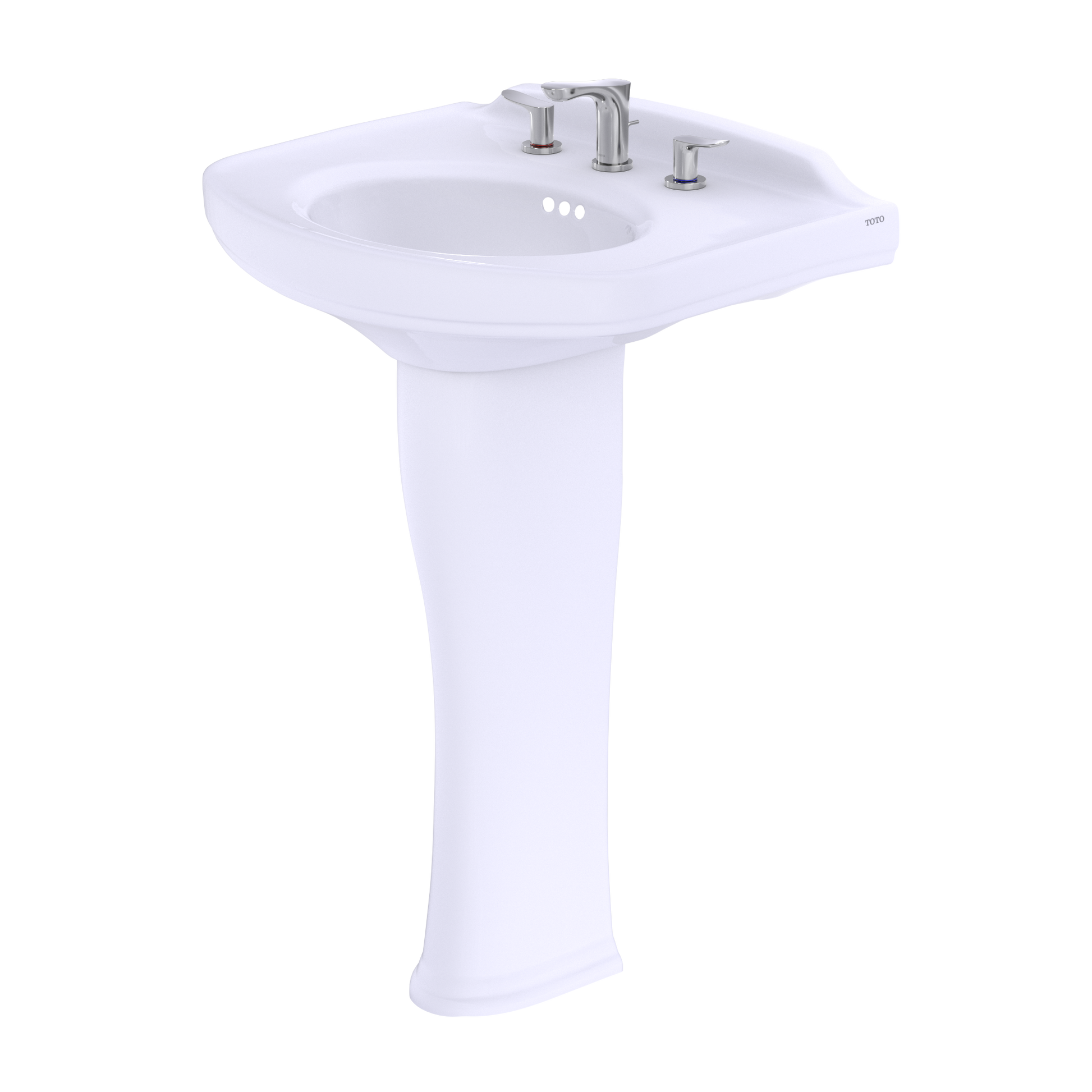 Toto Dartmouth 24-1/4" x 18-1/4" Pedestal Lavatory Sink LPT642 - Plumbing Market