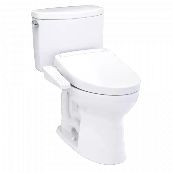 Toto Drake II WASHLET S2 Two-Piece Toilet Comfort Height Elongated 1.28 GPF - Plumbing Market