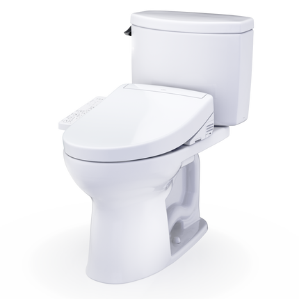 Toto Drake II WASHLET S2 Two-Piece Toilet Comfort Height Elongated 1.28 GPF - Plumbing Market