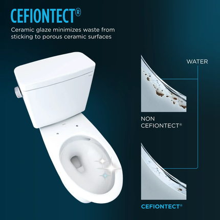 Toto Drake Transitional Two-piece Toilet, 1.28 GPF, Elongated Bowl - Plumbing Market