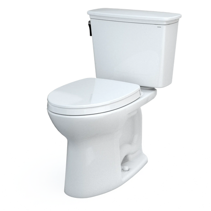 Toto Drake Transitional Two-piece Toilet, 1.28 GPF, Elongated Universal Height W Seat - Plumbing Market