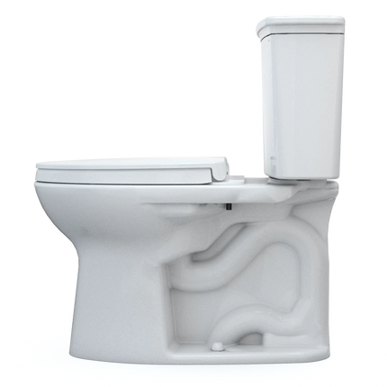 Toto Drake Transitional Two-piece Toilet, 1.28 GPF, Elongated Universal Height W Seat - Plumbing Market