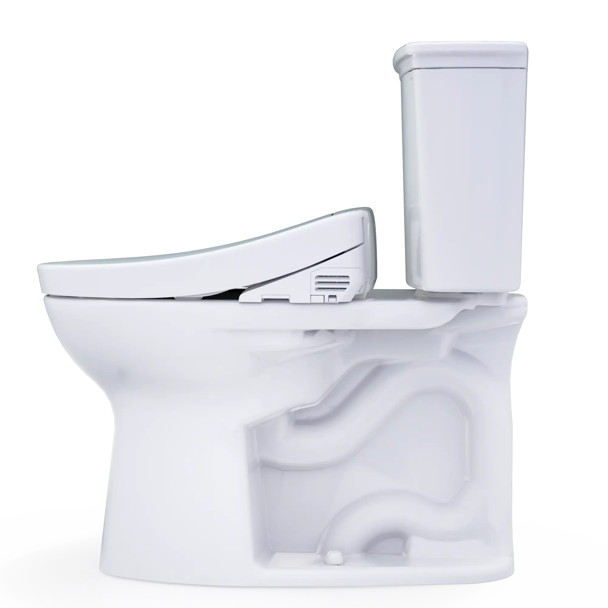 Toto Drake Transitional WASHLET S2 Two-Piece Toilet Elongated Standard Height 1.28 GPF - Plumbing Market