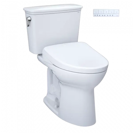 Toto Drake Transitional WASHLET+ S7A Two-Piece Toilet 1.28 GPF Universal Height - Plumbing Market