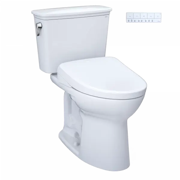 Toto Drake Transitional WASHLET+ S7A Two-Piece Toilet 1.28 GPF Universal Height - Plumbing Market