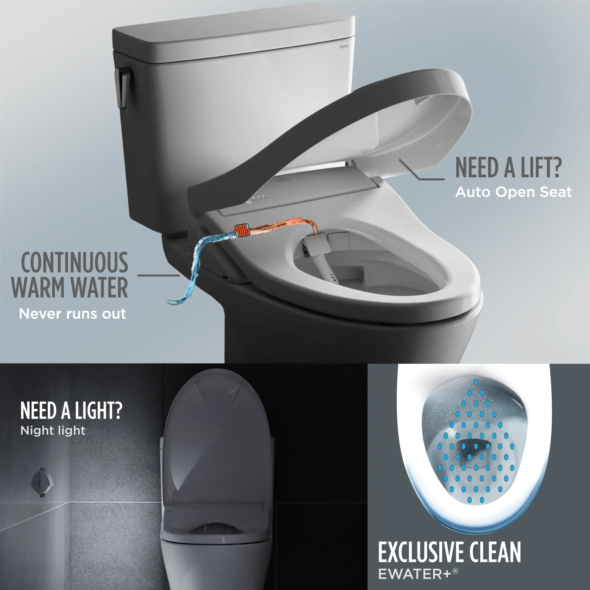 Toto Drake Transitional WASHLET+ S7A Two-Piece Toilet 1.28 GPF Universal Height - Plumbing Market