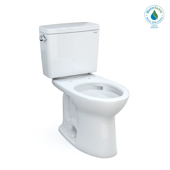 Toto Drake Two-piece Toilet, 1.28 GPF, Elongated Bowl Universal Height - Plumbing Market
