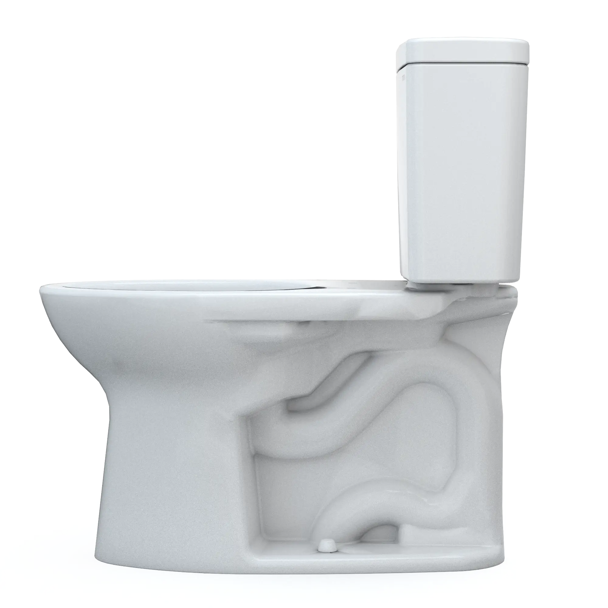 Toto Drake Two-piece Toilet, 1.28 GPF, Elongated Bowl Universal Height - Plumbing Market