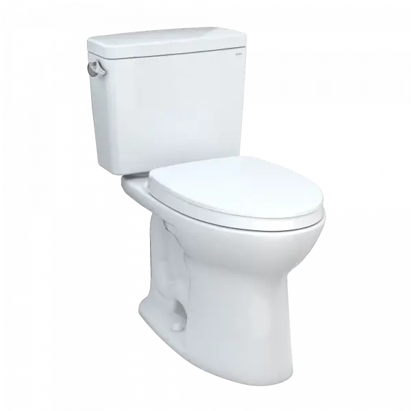 Toto Drake Two-piece Toilet, 1.28 GPF, Elongated Universal Height 10" Rough-In W Seat - Plumbing Market