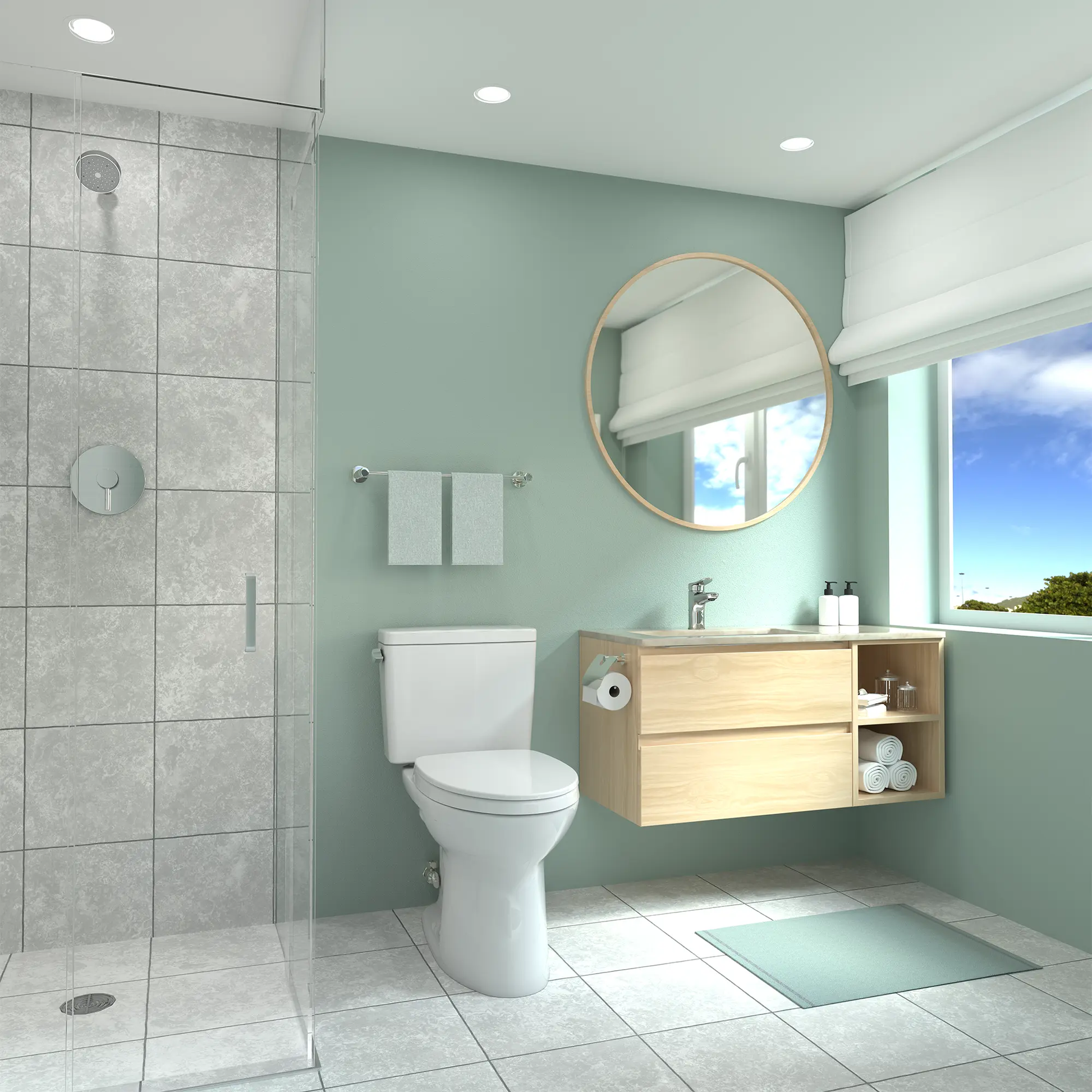 Toto Drake Two-piece Toilet, 1.28 GPF, Elongated Universal Height 10" Rough-In W Seat - Plumbing Market