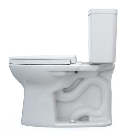 Toto Drake Two-piece Toilet, 1.28 GPF, Elongated Universal Height 10" Rough-In W Seat - Plumbing Market