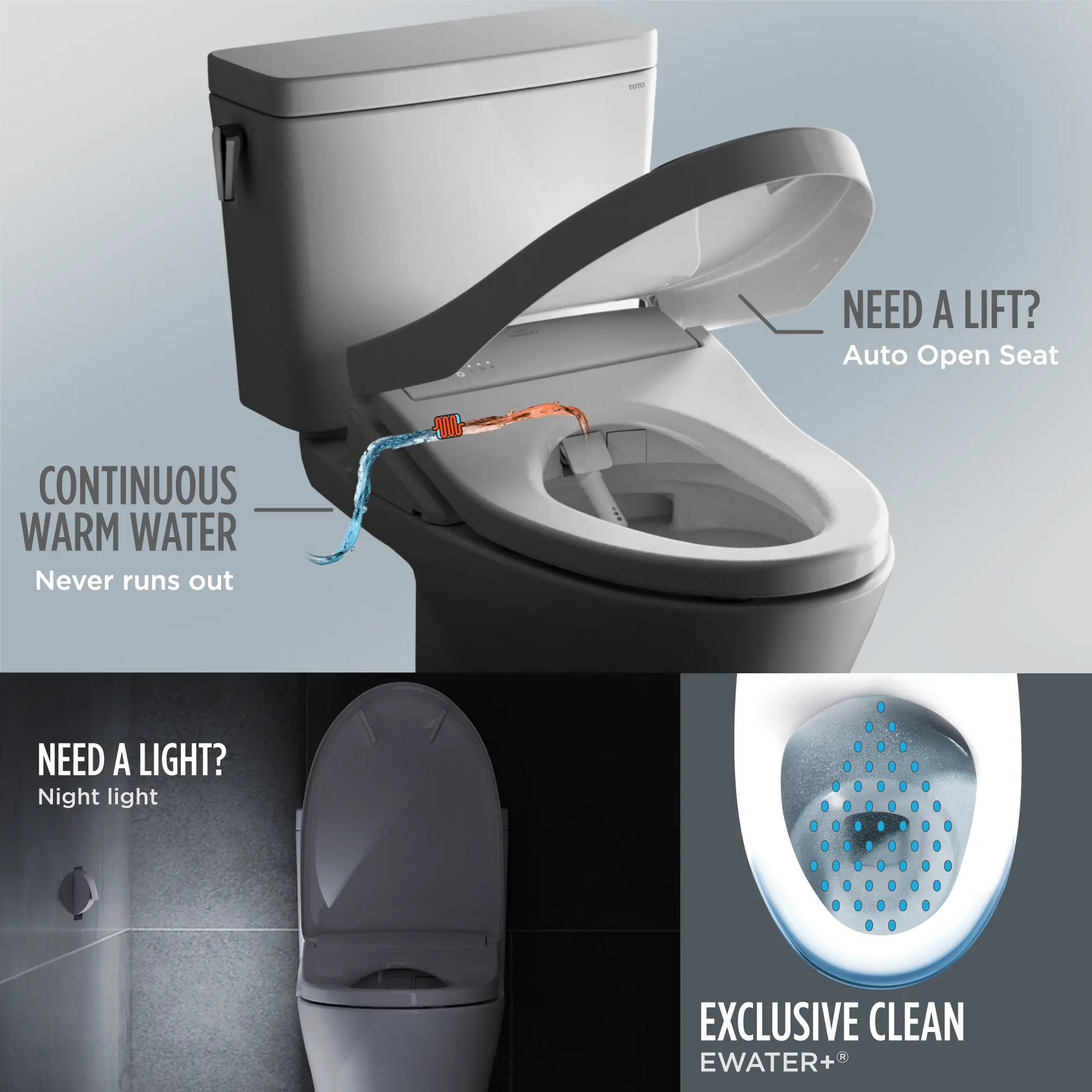 Toto Drake WASHLET+ S7A Two-Piece Toilet Standard Height 1.28 GPF - Plumbing Market