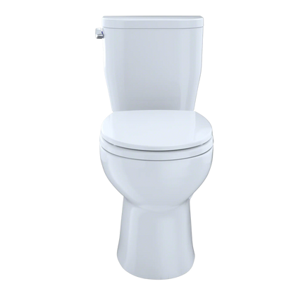 Toto Entrada Close Coupled Round Toilet Universal Height Less Seat 1.28GPF - Plumbing Market