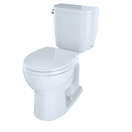 Toto Entrada Close Coupled Round Toilet Universal Height Less Seat 1.28GPF - Plumbing Market