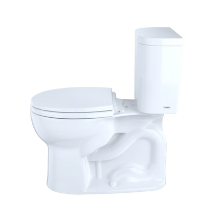 Toto Entrada Close Coupled Round Toilet Universal Height Less Seat 1.28GPF - Plumbing Market