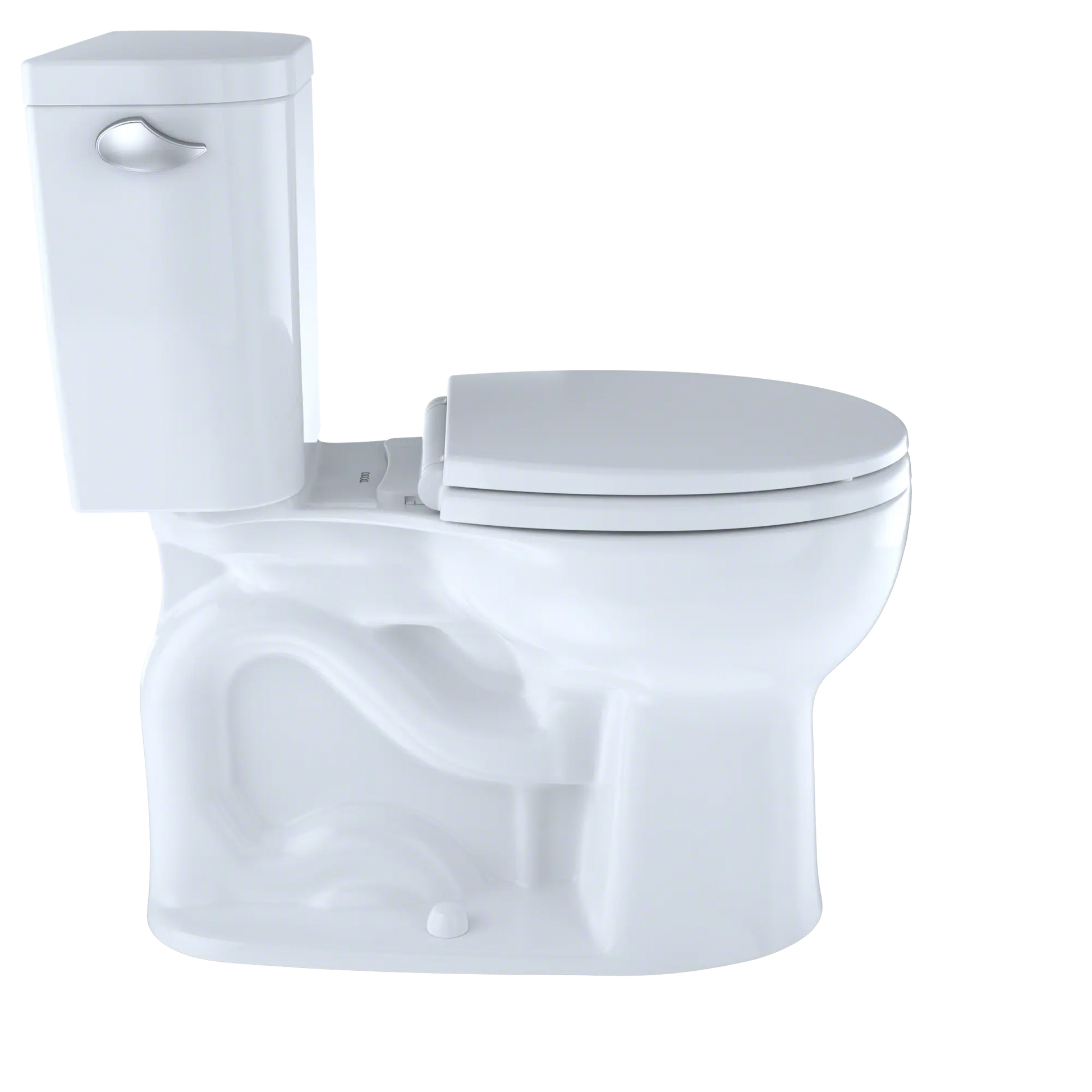 Toto Entrada Close Coupled Round Toilet Universal Height Less Seat 1.28GPF - Plumbing Market