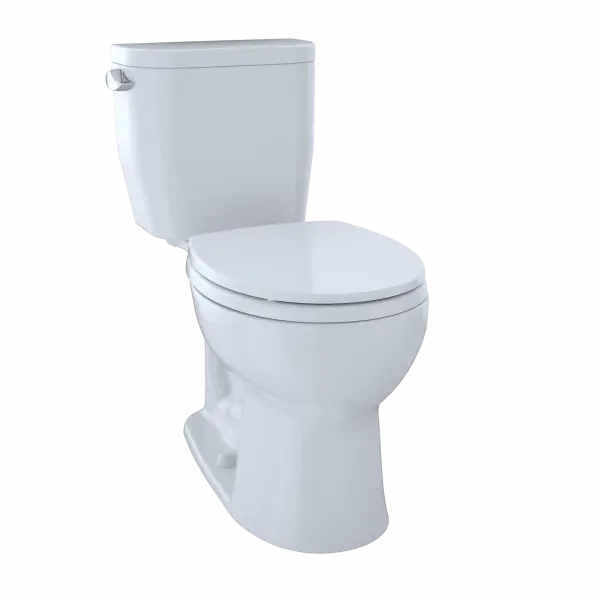 Toto Entrada Close Coupled Round Toilet Universal Height Less Seat 1.28GPF - Plumbing Market