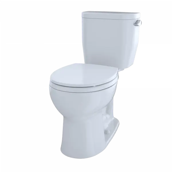 Toto Entrada Close Coupled Round Toilet Universal Height Less Seat 1.28GPF - Plumbing Market