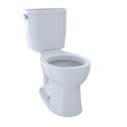 Toto Entrada Close Coupled Round Toilet Universal Height Less Seat 1.28GPF - Plumbing Market