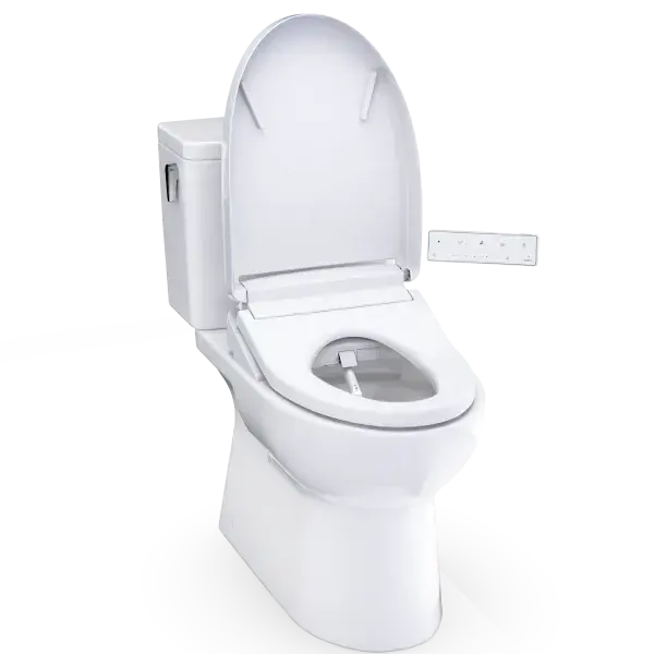 Toto Glaston Washlet S5 Two Piece Comfort Height Elongated Toilet White - Plumbing Market