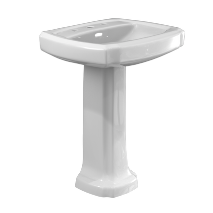 Toto Guinevere 24-3/8" x 19-7/8" Pedestal Lavatory Sink LPT972 - Plumbing Market