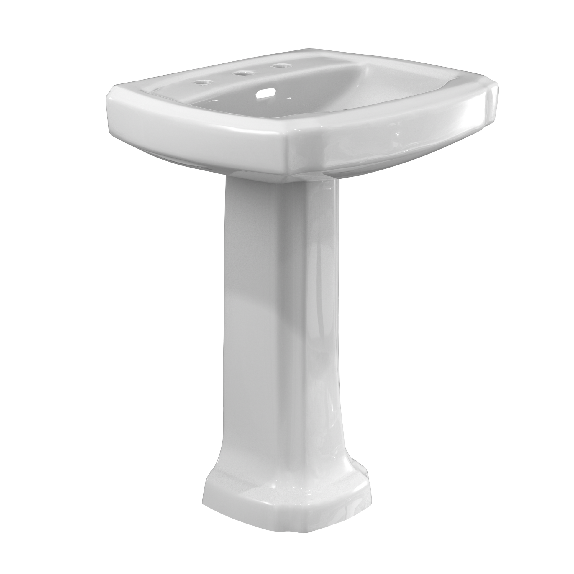 Toto Guinevere 24-3/8" x 19-7/8" Pedestal Lavatory Sink LPT972 - Plumbing Market