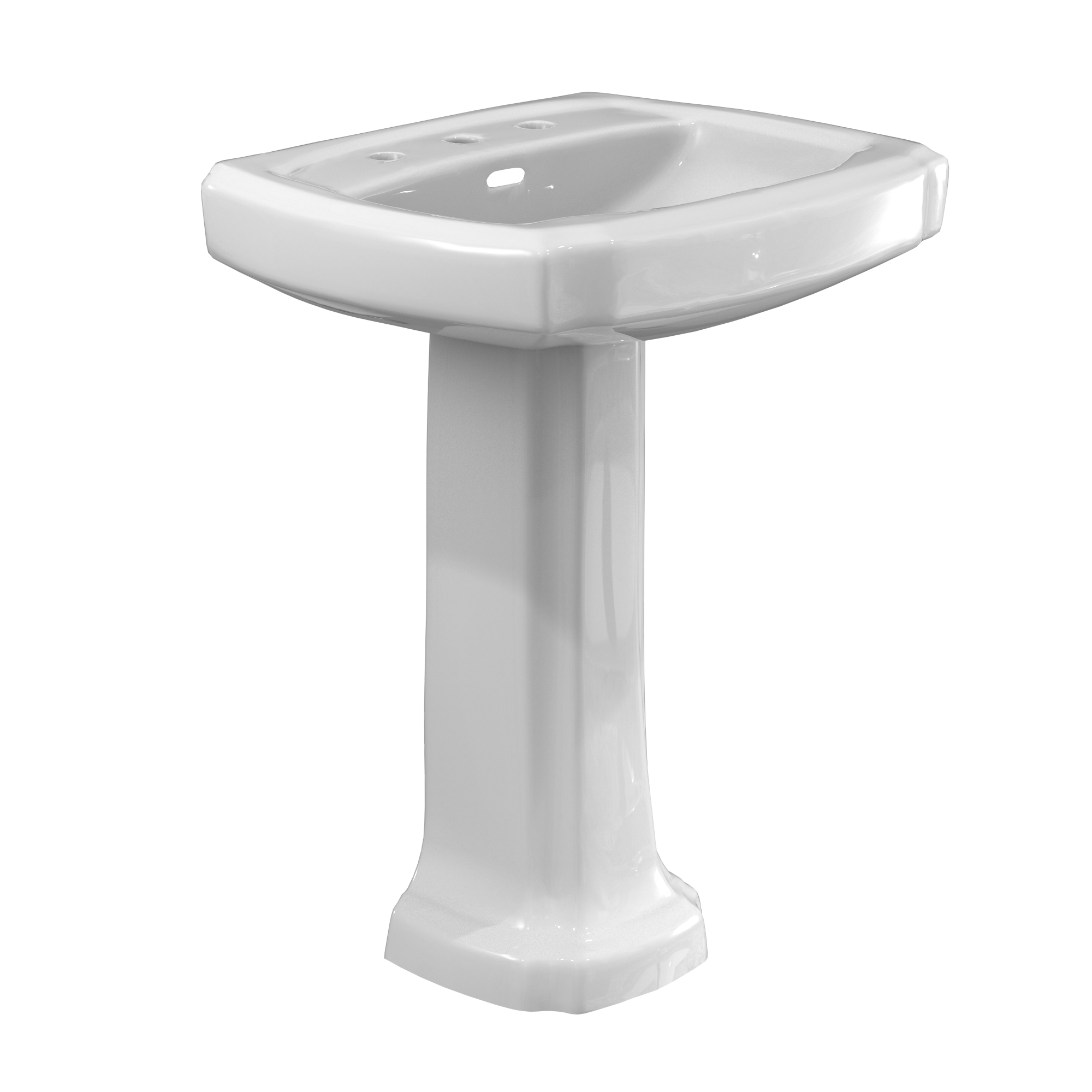Toto Guinevere 24-3/8" x 19-7/8" Pedestal Lavatory Sink LPT972 - Plumbing Market
