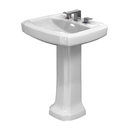 Toto Guinevere 24-3/8" x 19-7/8" Pedestal Lavatory Sink LPT972 - Plumbing Market