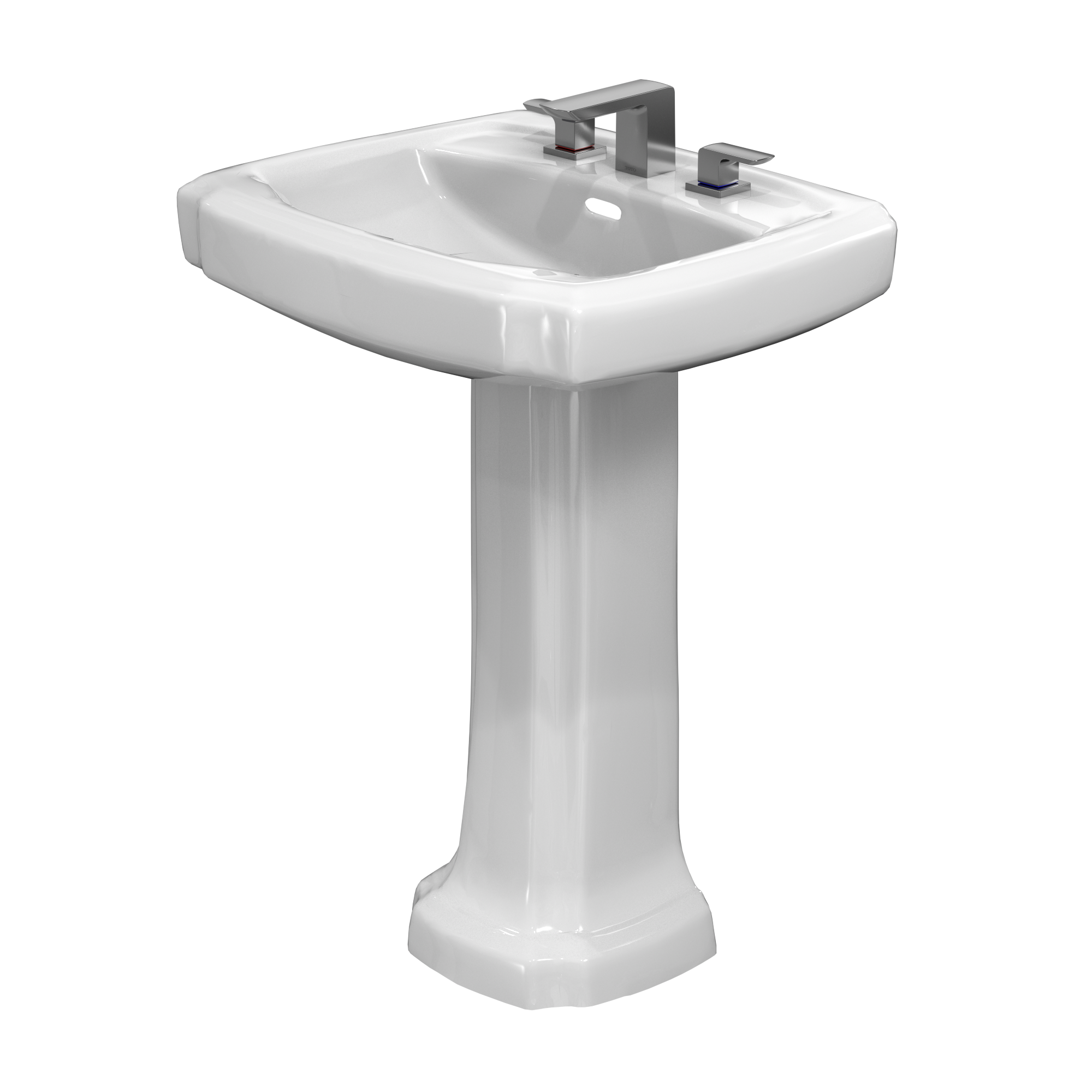 Toto Guinevere 24-3/8" x 19-7/8" Pedestal Lavatory Sink LPT972 - Plumbing Market