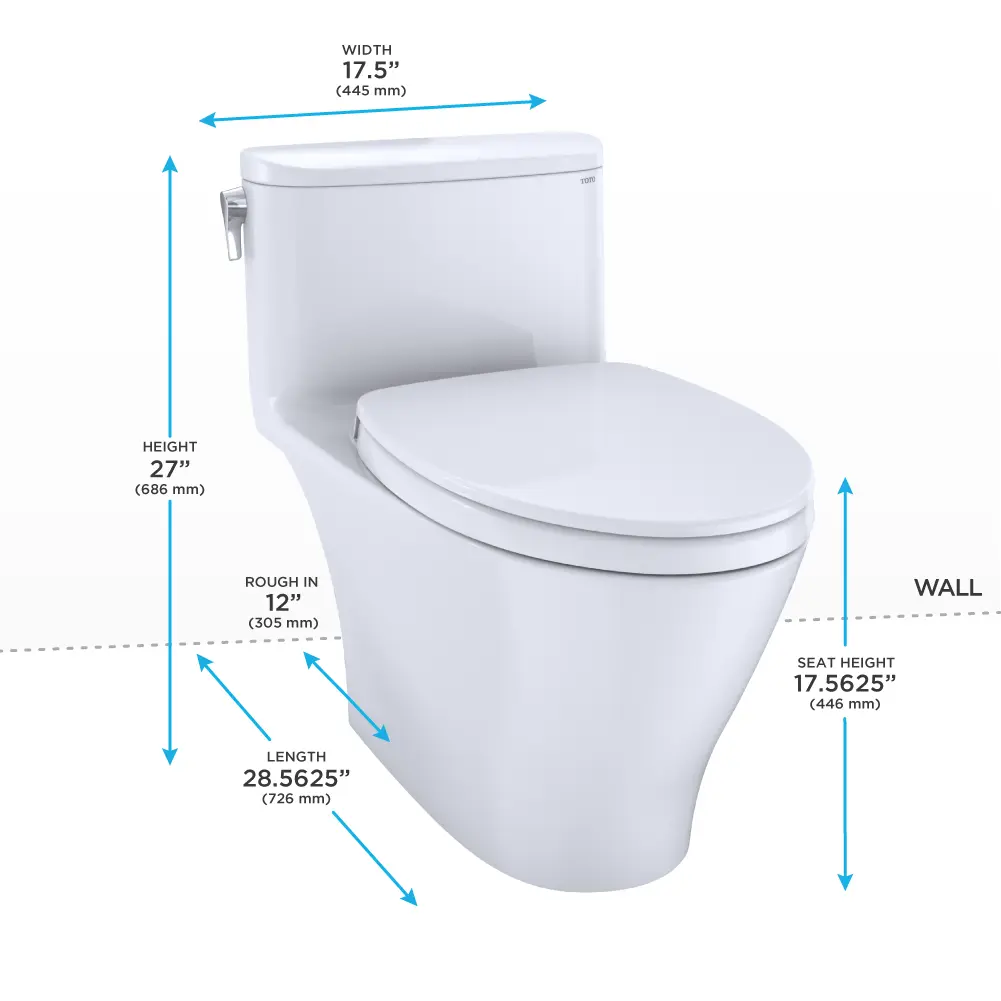 Toto Nexus One-Piece Toilet, 1.28 GPF Elongated Bowl Comfort Height - Plumbing Market