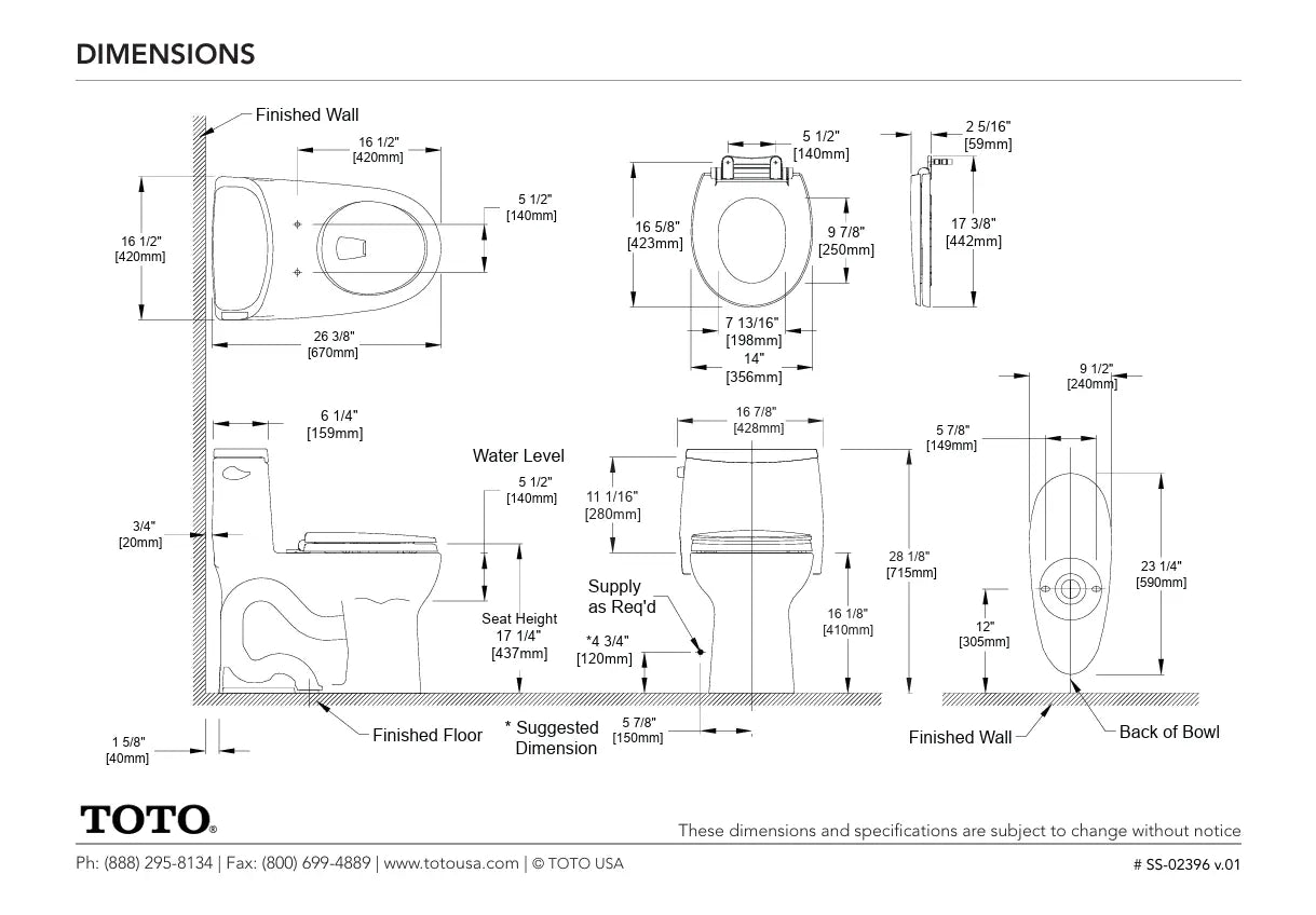 Toto Ultramax One Piece Toilet Comfort Height Round Bowl Toilet - Plumbing Market