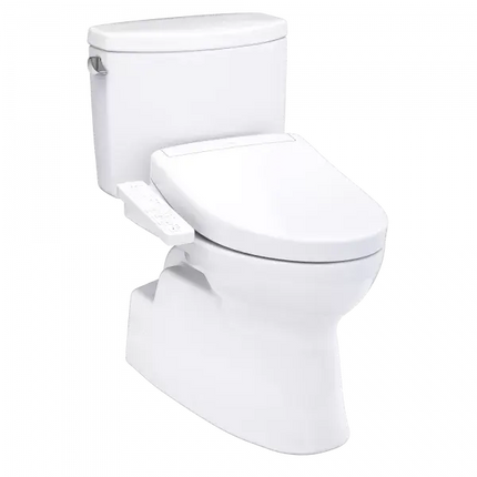 Toto Vespin II WASHLET S2 Two-Piece Toilet Comfort Height Elongated 1.28 GPF - Plumbing Market