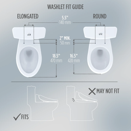 Toto WASHLET Electric Bidet Toilet Seat S2 Round - Plumbing Market