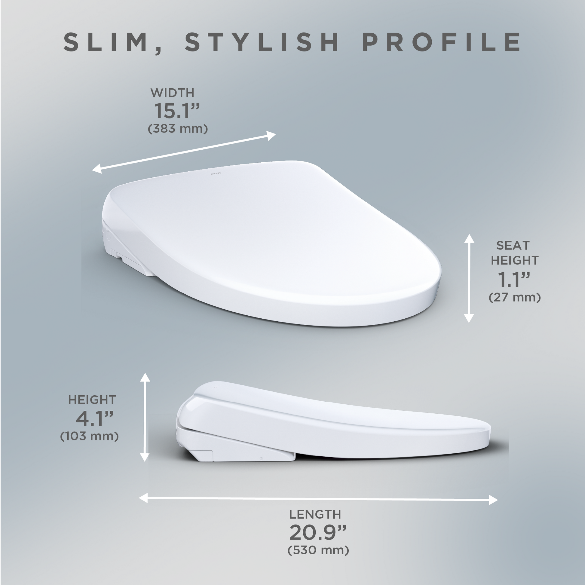 Toto WASHLET S7A Contemporary Elongated Bidet Seat with ewater+ - Plumbing Market