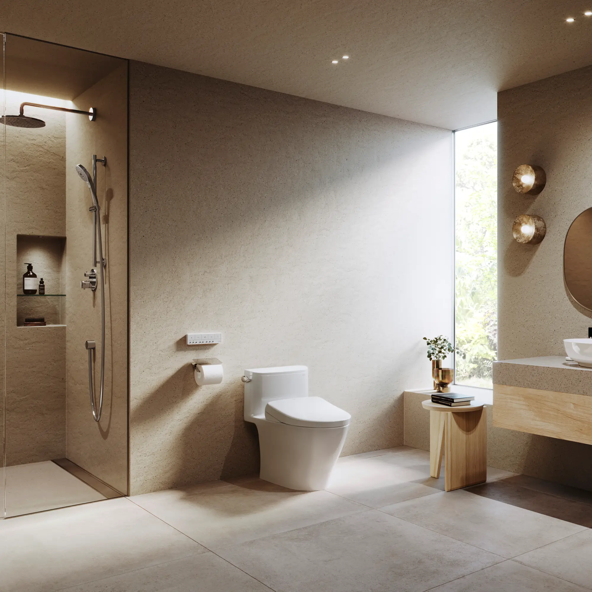 Toto Washlet S7 Contemporary Elongated Bidet Seat with ewater+ - Plumbing Market
