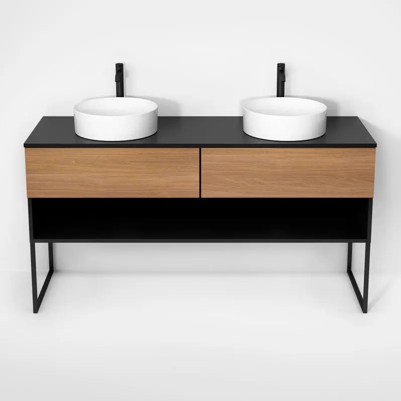 Rubi Haus Cabinet/Laminate Top/U Legs Set Mbk+No RHS1600DKU01MBK-NO - Plumbing Market