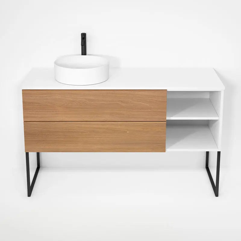 Rubi Haus Cabinet/Laminate Top/U Legs Set Mbl+No RHS1400LKU01MBL-NO - Plumbing Market