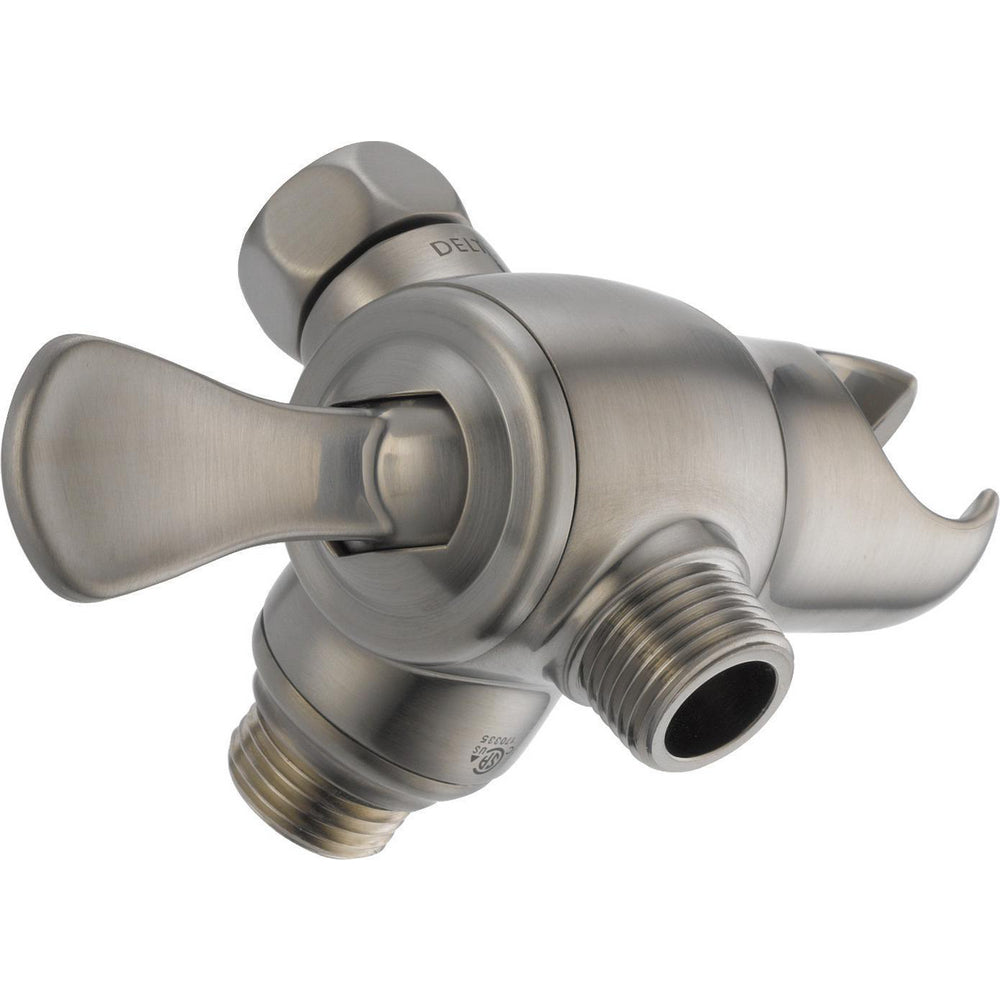 Delta All-Brass 3-Way Shr Arm Diverter/Mount With Lever - Stainless