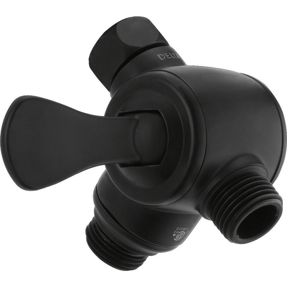 Delta Premium All-Brass 3-Way Shr Arm Diverter With Lever - Matte Black