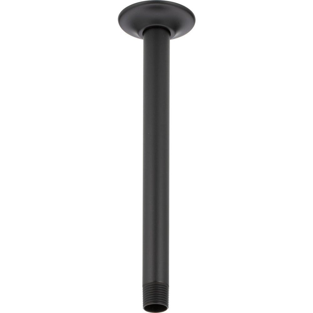 Delta 9 Inch Shower Arm Overhead Mount With Flange - Matte Black