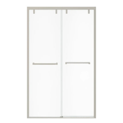 Uptown 44-47 x 76 in. 8 mm Bypass Shower Door for Alcove Installation with Clear glass in Brushed Nickel - Plumbing Market